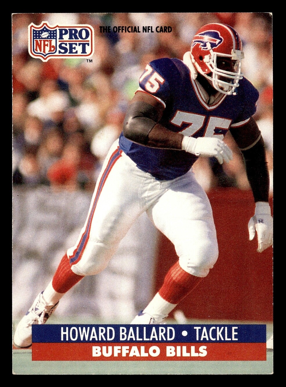 1991-92 Pro Set Super Bowl XXVI Binder #73 Howard Ballard Football Card